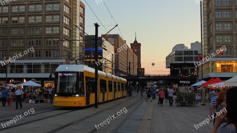 Alexanderplatz Berlin Germany Tram City