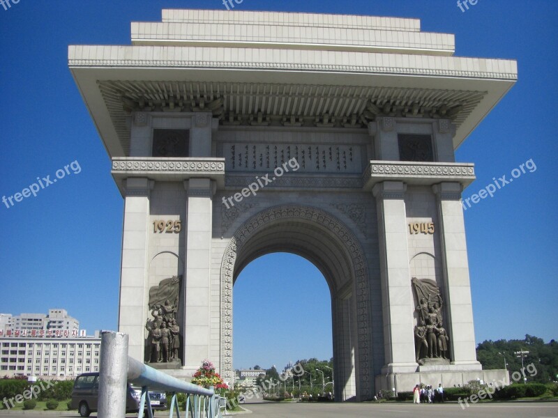 North Korea The Arc De Triomphe Pyongyang Building Gate