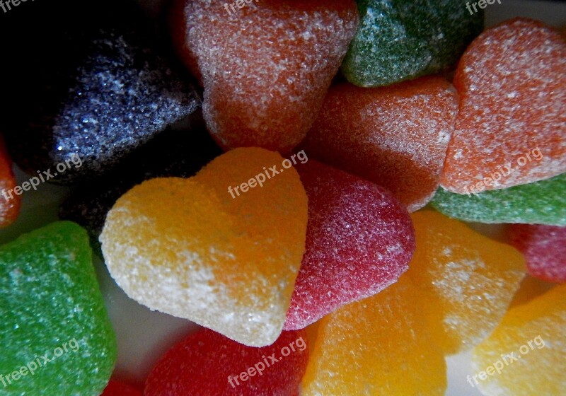 Jelly Hearts Sweet Sugar Candy