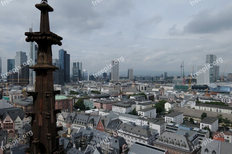 Historic Center Historic Old Town Skyscraper Ffm Frankfurt