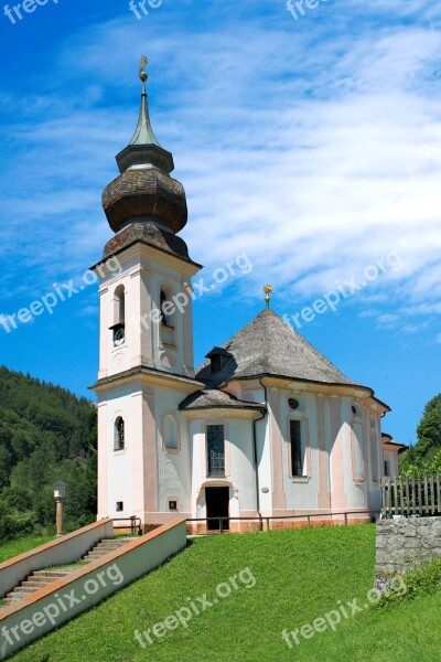 Maria Gern Church Chapel Postkartenmotiv Berchtesgaden