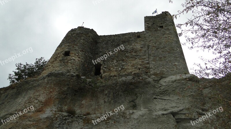 Strong Castle Aiguèze Heritage Medieval Fortress