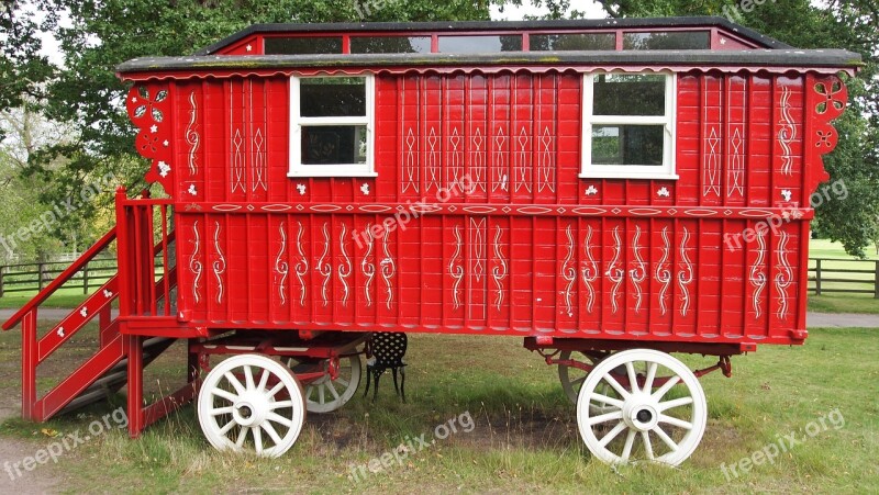 Dare Red Car Trailers Old Historically