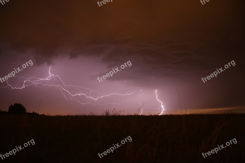 France Thunderstorms Lightning Free Photos