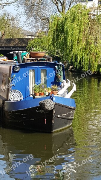 Boat Channel London Water Summer