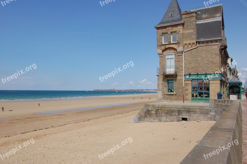 France Saint Malo Beach House Sea