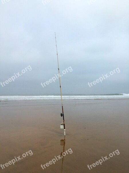 Beach Sea Ebb Fishing Rod Fish