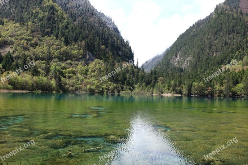 Jiuzhaigou Lake Sichuan China The Scenery