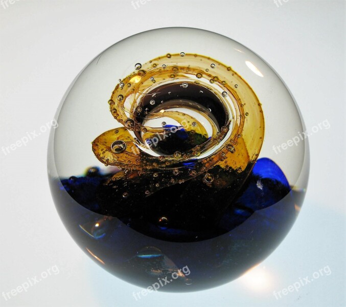 Glass Paperweight Ball Sphere Transparent