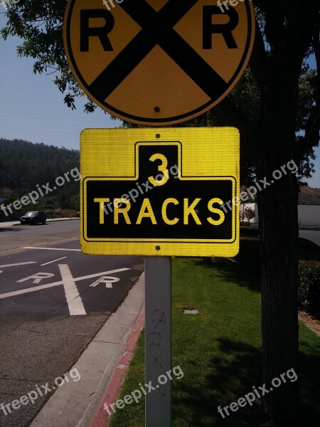 Rail Track Sign Post Tracks Of Rails Free Photos