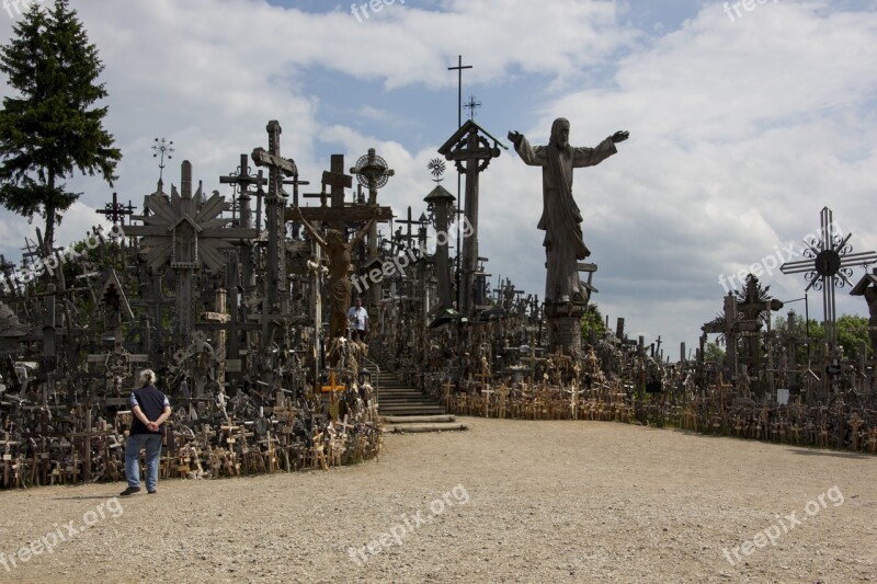 Lithuania Mountain Of Crosses Memorial Cross Mountain