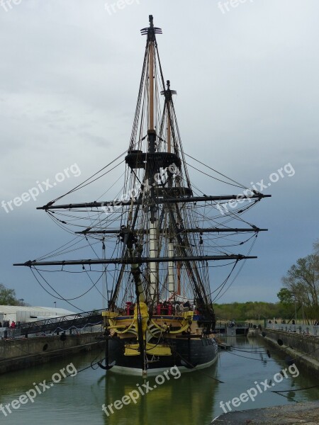 Hermione Hermionne France Boat Frigate Hermione