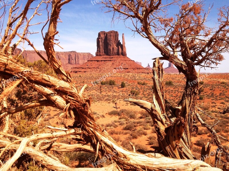 Arizona Monument Valley Navajo Reddish Usa