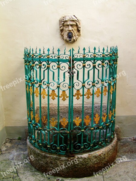 Wall Fountain Wrought Iron Decorative Fence Ancient Free Photos