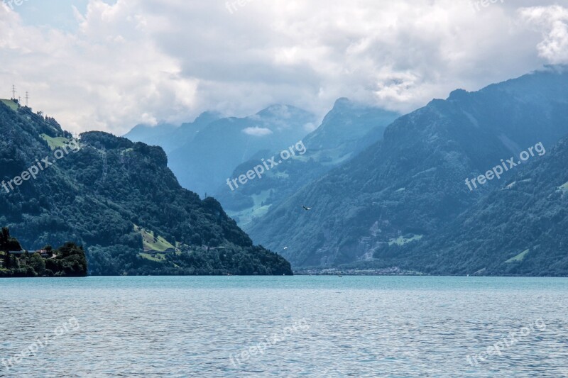 Lake Lucerne Region Lake Switzerland Alpine Mountains