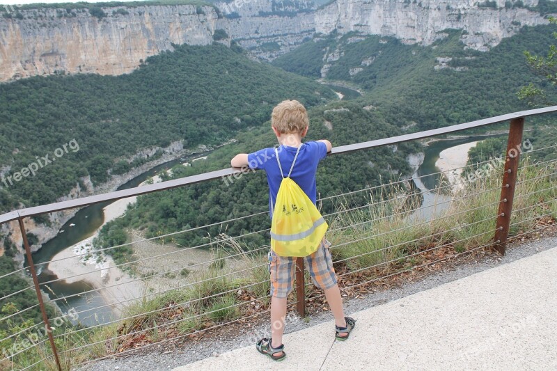 Child Boy Ardèche Height River