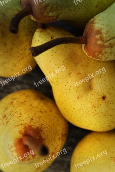 Pears Fruit Dessert Vitamins Yellow