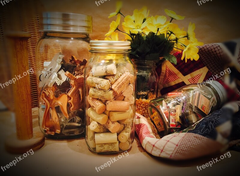 Mason Jar Nostalgic Quilt Free Photos