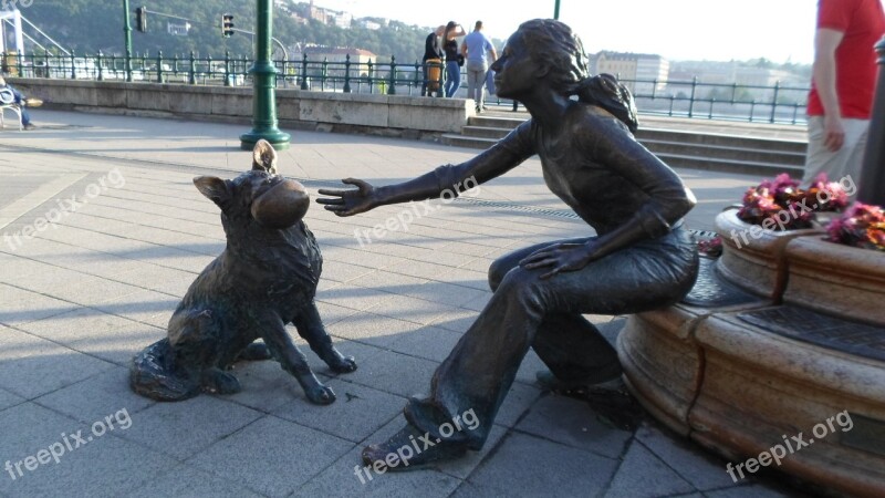 Budapest Statue Hungary Bronze Statue The Danube