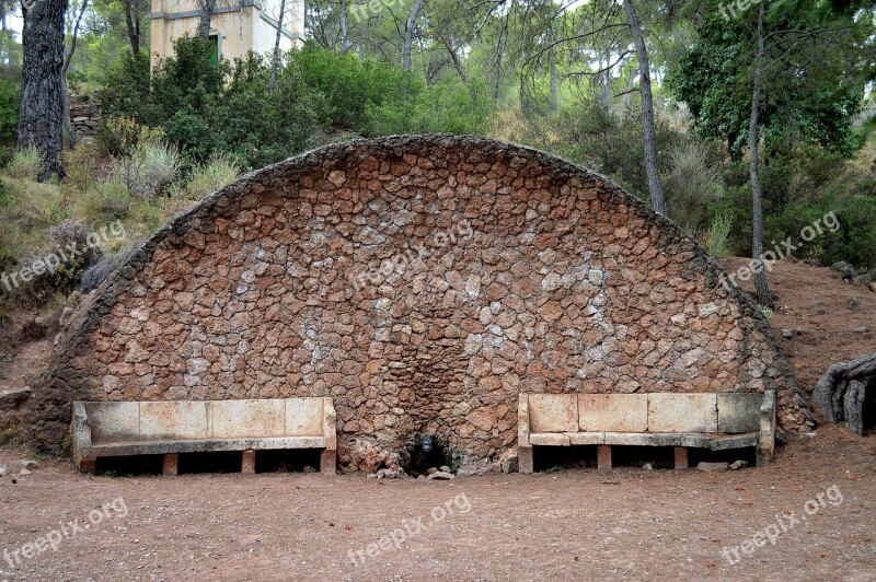 Stone Fountain Source Architecture Spain Stone