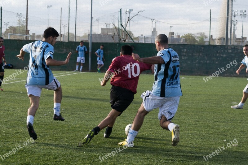 Football Lawn Court Footballers Sports