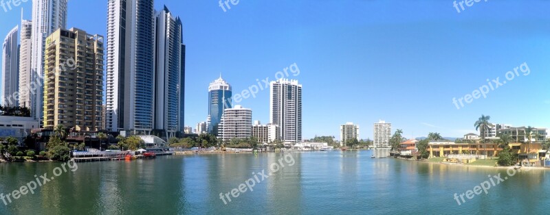 Goldcoast Queensland Australia Panorama Free Photos