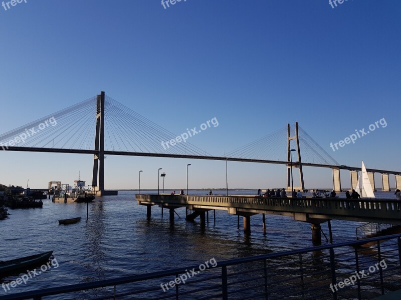 Bridge Atardercer Rosario Santa Fe Argentina