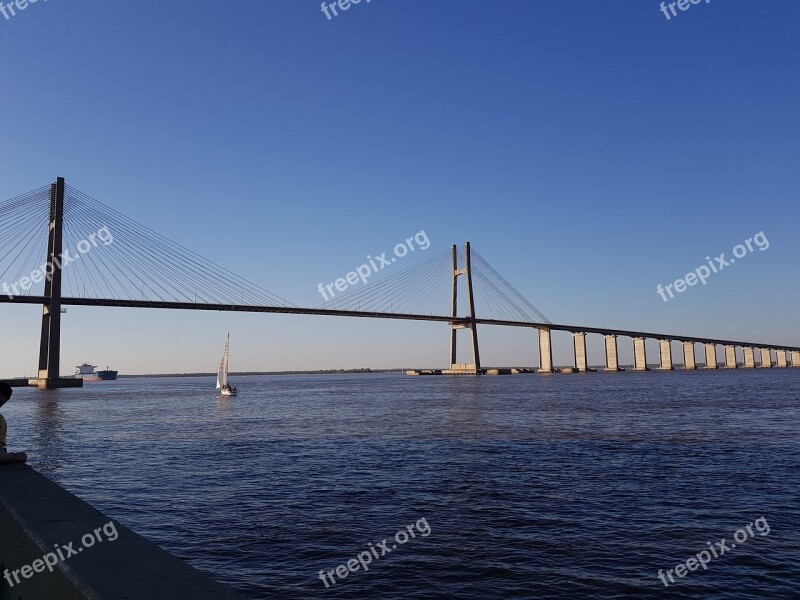 Bridge Atardercer Rosario Santa Fe Argentina