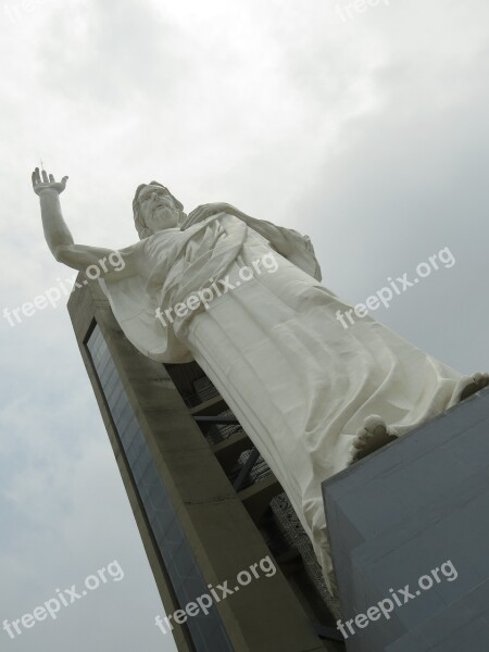 Monument Sculpture Statue Holy Christ Santander