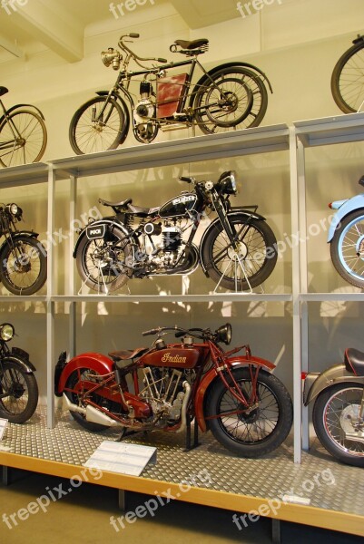 Old Motorcycles Vienna Technical Museum Indian Puch Shelf