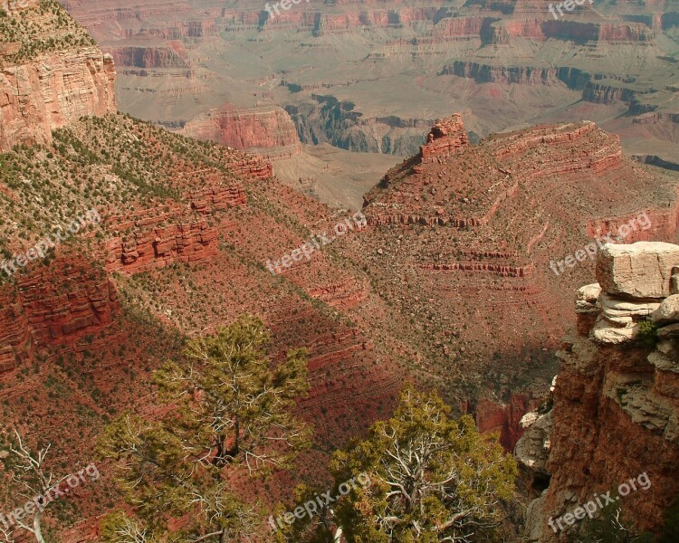 Grand Canon Arizona Erosion Mountains Desert