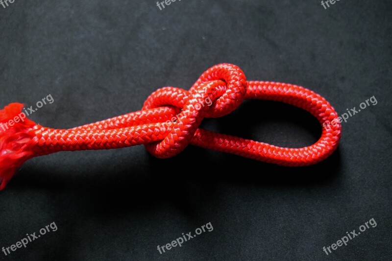 Knot Rope Dew Red Twisted Ropes