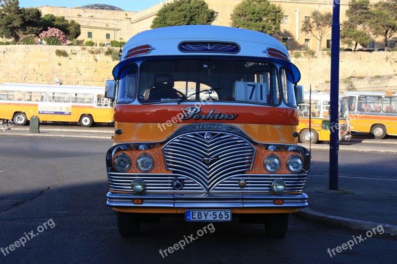 Malta Bus Yellow Transport Europe