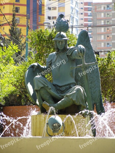 Bolivian Statue La Paz Guardian Statue Bolivia