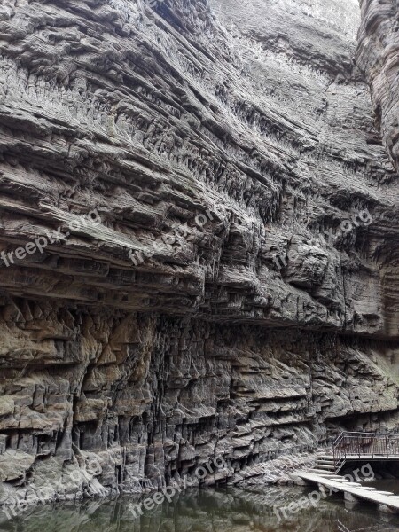 Luoyang The Grand Canyon Unique Rock Wall Of The Yan Such As One Side Of The Statues Piled Into Free Photos