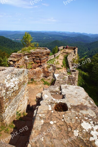 Castle Ruin Heritage Fortification Sandstone