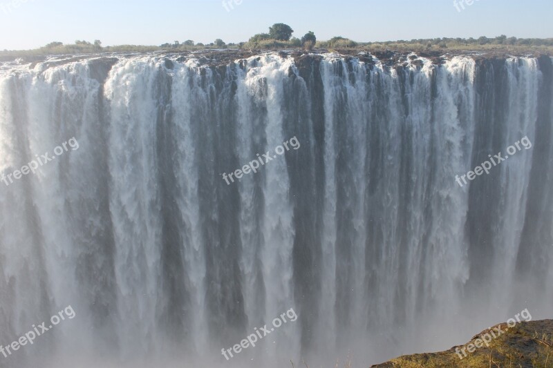 Waterfall Victoria Falls Africa Zimbabwe Free Photos