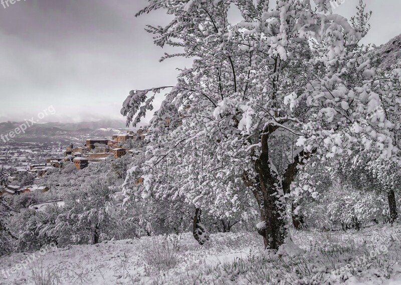 Snow Winter Italy Castrocielo Cold