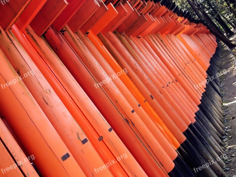 Japan Kyoto Thousand Torii Yasaka Shrine Free Photos