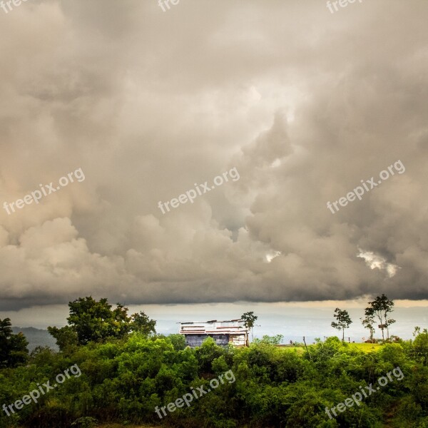 Sky Cloud Sunset Purwokerto Bukit