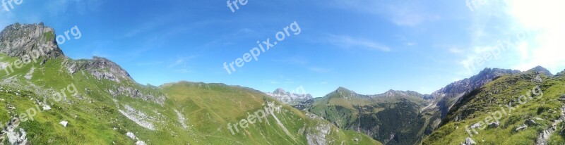 Panorama Allgäu Mountains Allgäu Alps Alpine