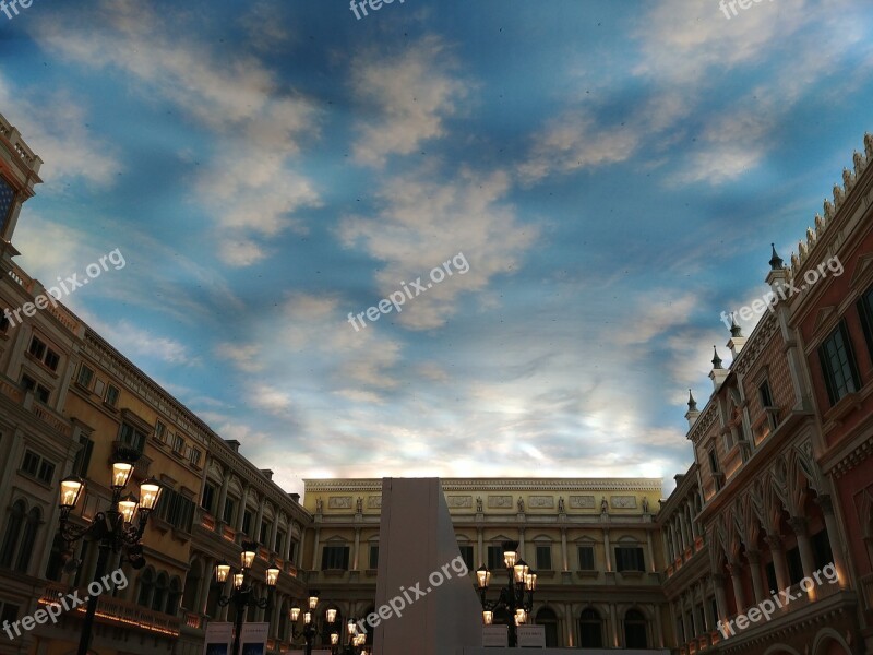 Macau Venice The Early Evening Sky Free Photos