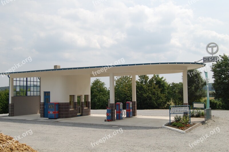 Petrol Stations Nostalgic Building Architecture Old