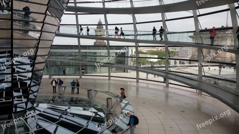 Berlin Bundestag Mirror Germany Building