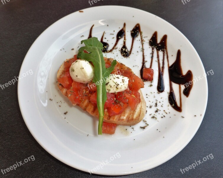 Food Fresh Healthy Italian Bruschetta