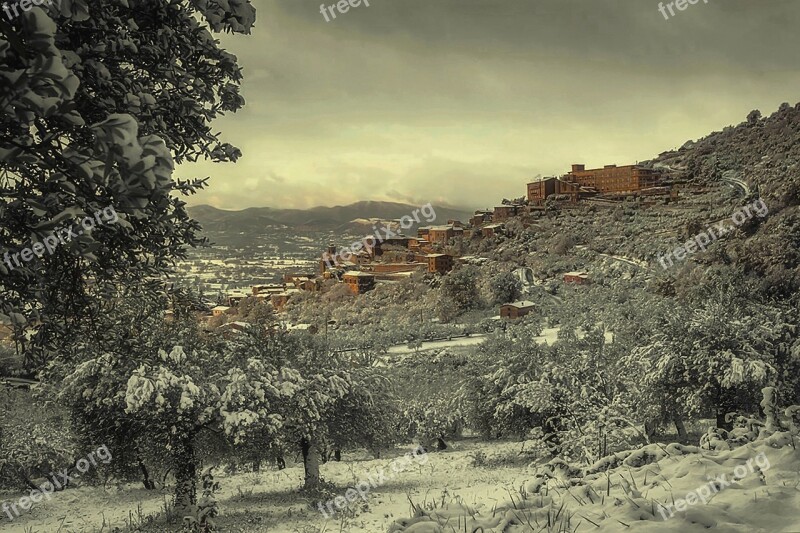 Winter Snow Castrocielo Italy Mountains