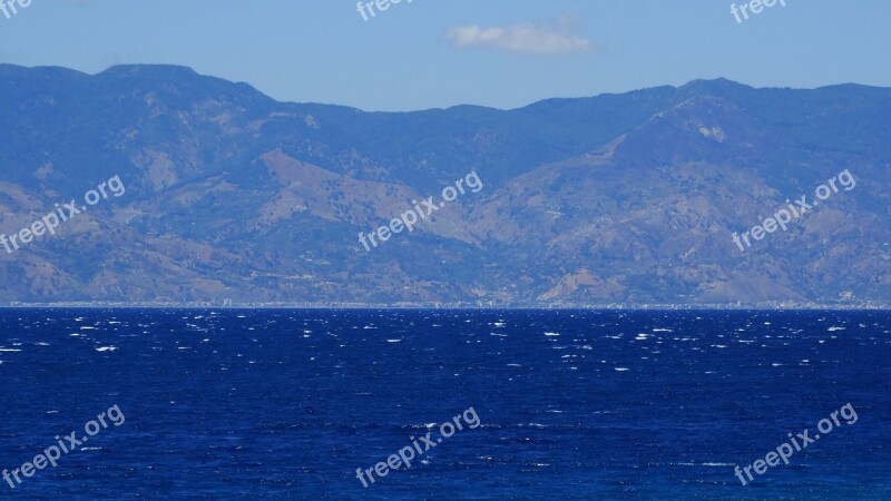 Strait Of Messina Calabria Landscape Reggio Calabria Bocale