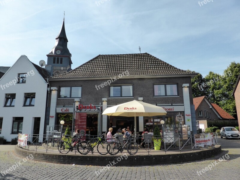 Terrace Drinking Coffee Relaxation Bicycle Tour Holiday