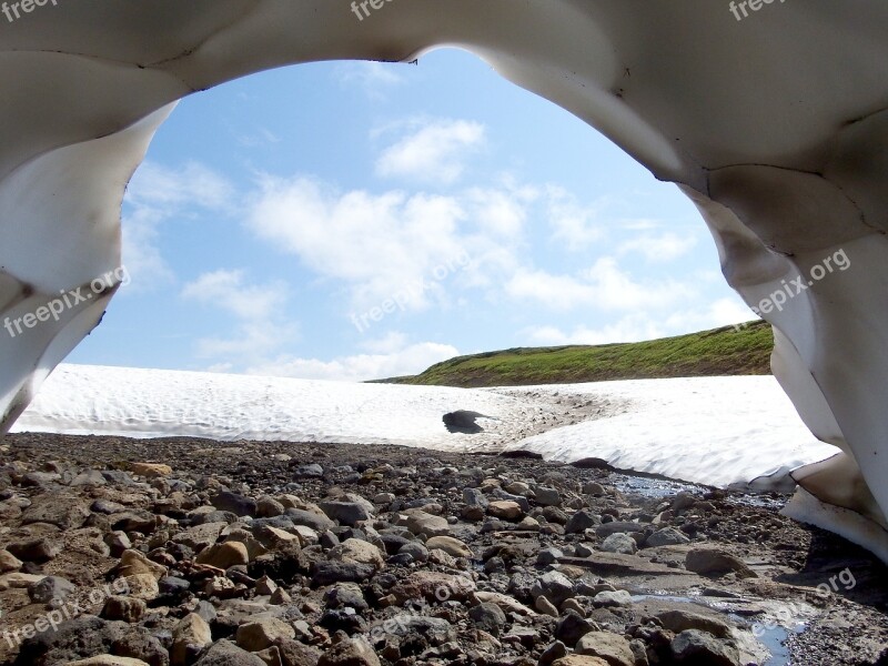 Summer Sneznik Hole Snow Cave Mountain Plateau