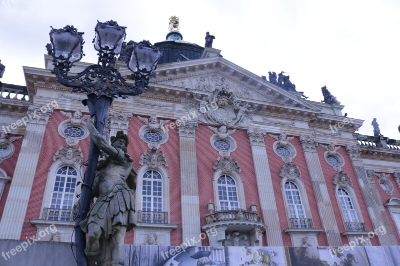 Lantern Castle Statue Closed Sanssouci Light